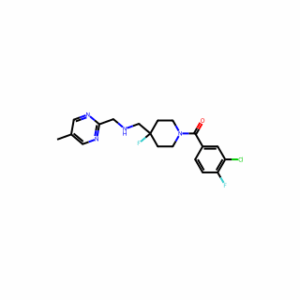 (3-Chloro-4-fluorophenyl)(4-fluoro-4-((((5-methylpyrimidin-2-yl)methyl)amino)methyl)piperidin-1-yl)methanone