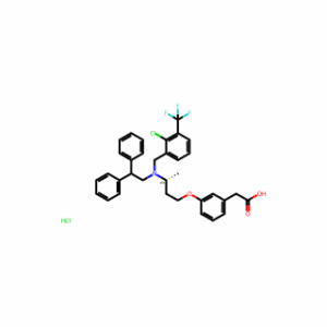 (R)-2-[3-[3-[[2-Chloro-3-(trifluoromethyl)benzyl](2,2-diphenylethyl)amino]-3-methylpropoxy]phenyl]acetic acid hydrochloride