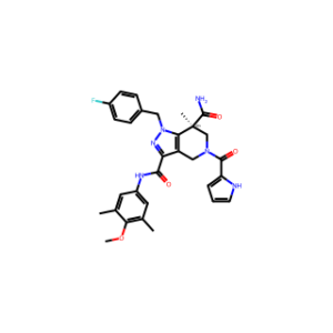 (S)-1-(4-fluorobenzyl)-N3-(4-methoxy-3,5-dimethylphenyl)-7-methyl-5-(1H-pyrrole-2-carbonyl)-4,5,6,7-tetrahydro-1H-pyrazolo[4,3-c]pyridine-3,7-dicarboxamide