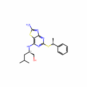 (R)-2-((2-Amino-5-(((S)-1-phenylethyl)thio)thiazolo[4,5-d]pyrimidin-7-yl)amino)-4-methylpentan-1-ol