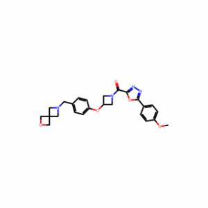 (3-(4-(2-Oxa-6-azaspiro[3.3]heptan-6-ylmethyl)phenoxy)azetidin-1-yl)(5-(4-methoxyphenyl)-1,3,4-oxadiazol-2-yl)methanone