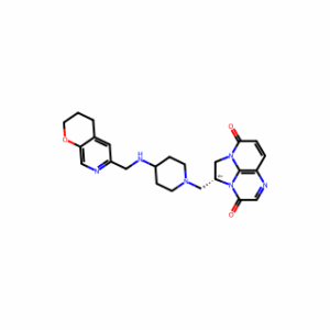 (2R)-2-[[4-[[(3,4-Dihydro-2H-pyrano[2,3-c]pyridin-6-yl)methyl]amino]-1-piperidinyl]methyl]-1,2-dihydro-3H,8H-2a,5,8a-triazaacenaphthylene-3,8-dione