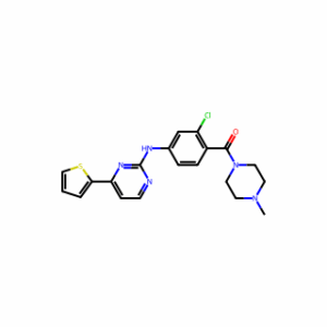 (2-Chloro-4-((4-(thiophen-2-yl)pyrimidin-2-yl)amino)phenyl)(4-methylpiperazin-1-yl)methanone
