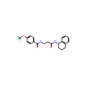 (R)-N-(3-Oxo-3-((1,2,3,4-tetrahydronaphthalen-1-yl)amino)propyl)-4-(trifluoromethoxy)benzamide