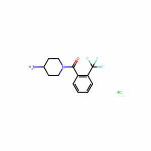 (4-Aminopiperidin-1-yl)(2-(trifluoromethyl)phenyl)methanone hydrochloride