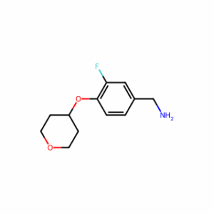 (3-Fluoro-4-((tetrahydro-2H-pyran-4-yl)oxy)phenyl)methanamine
