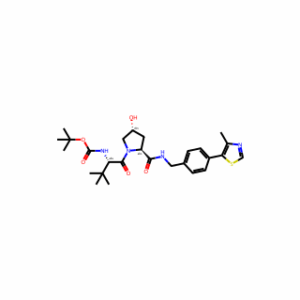 tert-Butyl ((S)-1-((2S,4R)-4-hydroxy-2-((4-(4-methylthiazol-5-yl)benzyl)carbamoyl)pyrrolidin-1-yl)-3,3-dimethyl-1-oxobutan-2-yl)carbamate