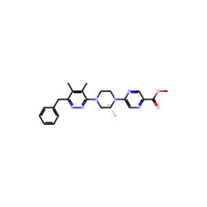 (R)-Methyl 5-(4-(6-benzyl-4,5-dimethylpyridazin-3-yl)-2-methylpiperazin-1-yl)pyrazine-2-carboxylate