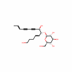 (2R,3R,4S,5S,6R)-2-(((4E,6R,7R,12E)-1,7-Dihydroxytetradeca-4,12-dien-8,10-diyn-6-yl)oxy)-6-(hydroxymethyl)tetrahydro-2H-pyran-3,4,5-triol