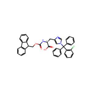 (S)-2-((((9H-Fluoren-9-yl)methoxy)carbonyl)amino)-3-(1-((2-chlorophenyl) diphenylmethyl)-1H-imidazol-4-yl)propanoic acid