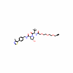 (2S,4R)-1-((S)-2-(tert-Butyl)-4-oxo-6,9,12-trioxa-3-azapentadec-14-ynoyl)-4-hydroxy-N-(4-(4-methylthiazol-5-yl)benzyl)pyrrolidine-2-carboxamide