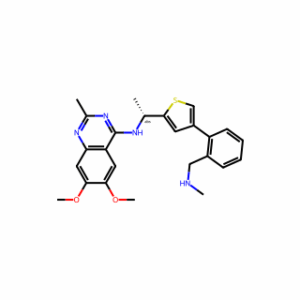 (R)-(6,7-Dimethoxy-2-methyl-quinazolin-4-yl)-[1-[4-(2-methylaminomethyl-phenyl)-thiophen-2-yl]-ethyl]-amine