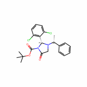 tert-Butyl (R)-2-(2，6-Dichlorophenyl)-5-oxo-3-[(R)-1-phenylethyl]imidazolidine-1-carboxylate