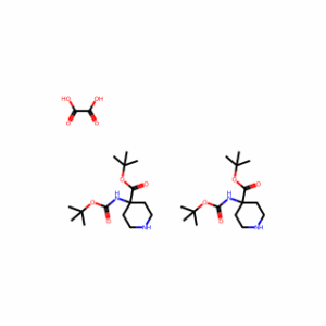 tert-butyl 4-(tert-butoxycarbonylamino)piperidine-4-carboxylate;hemi(oxalic acid)