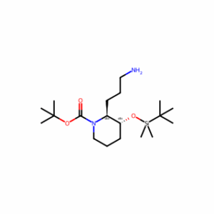 tert-butyl (2S,3R)-2-(3-aminopropyl)-3-[tert-butyl(dimethyl)silyl]oxy-piperidine-1-carboxylate