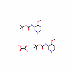 tert-butyl N-[(3R,4S)-4-methoxypiperidin-3-yl]carbamate hemioxalate
