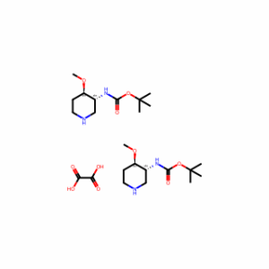 tert-butyl N-[(3R,4R)-4-methoxypiperidin-3-yl]carbamate hemioxalate