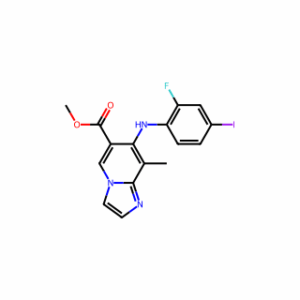 methyl 7-(2-fluoro-4-iodo-anilino)-8-methyl-imidazo[1,2-a]pyridine-6-carboxylate