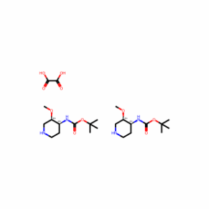 tert-butyl N-[(3R,4S)-3-methoxy-4-piperidyl]carbamate;hemi(oxalic acid)