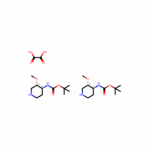tert-butyl N-[(3S,4S)-3-methoxypiperidin-4-yl]carbamate hemioxalate