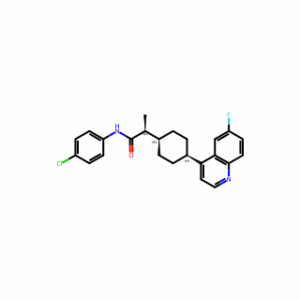 (2S)-N-(4-chlorophenyl)-2-[cis-4-(6-fluoroquinolin-4-yl)cyclohexyl]propanamide