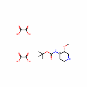 tert-Butyl ((3R,4R)-3-methoxypiperidin-4-yl)carbamate dioxalate