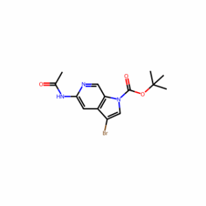 tert-butyl 5-acetamido-3-bromo-pyrrolo[2,3-c]pyridine-1-carboxylate