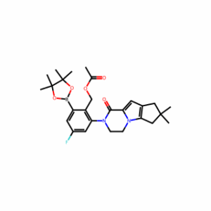 (2-{4,4-dimethyl-9-oxo-1,10-diazatricyclo[6.4.0.0²,⁶]dodeca-2(6),7-dien-10-yl}-4-fluoro-6-(4,4,5,5-tetramethyl-1,3,2-dioxaborolan-2-yl)phenyl)methyl acetate