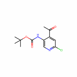 TERT-BUTYL N-(4-ACETYL-6-CHLOROPYRIDIN-3-YL)CARBAMATE