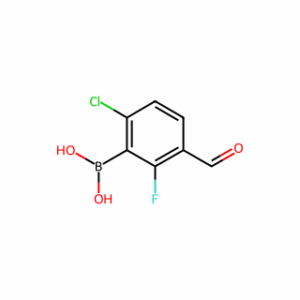 (6-Chloro-2-fluoro-3-formylphenyl)boronic acid