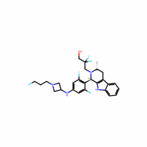 (1R,3R)-1-[2,6-Difluoro-4-[[1-(3-fluoropropyl)-3-azetidinyl]amino]phenyl]-β,β-difluoro-1,3,4,9-tetrahydro-3-methyl-2H-pyrido[3,4-b]indole-2-propanol