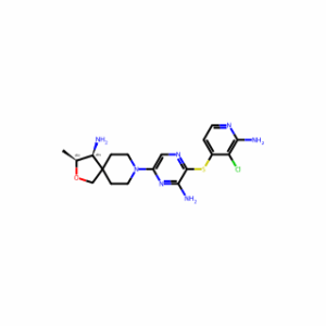 (3S,4S)-8-[6-Amino-5-[(2-amino-3-chloro-4-pyridinyl)thio]-2-pyrazinyl]-3-methyl-2-oxa-8-azaspiro[4.5]decan-4-amine