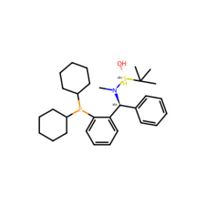 (R)-N-((S)-(2-(dicyclohexylphosphanyl)phenyl)(phenyl)methyl)-N,2-dimethylpropane-2-sulfinamide