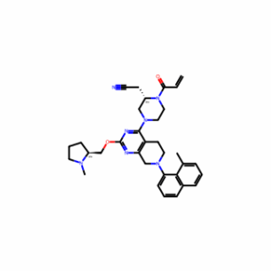 (2S)-1-(1-Oxo-2-propen-1-yl)-4-[5,6,7,8-tetrahydro-7-(8-methyl-1-naphthalenyl)-2-[[(2S)-1-methyl-2-pyrrolidinyl]methoxy]pyrido[3,4-d]pyrimidin-4-yl]-2-piperazineacetonitrile