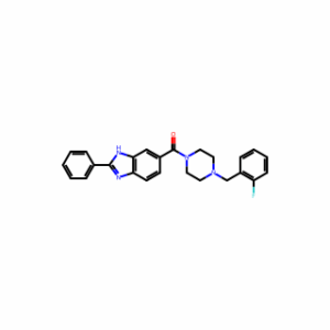 (4-(2-Fluorobenzyl)piperazin-1-yl)(2-phenyl-1H-benzo[d]imidazol-6-yl)methanone