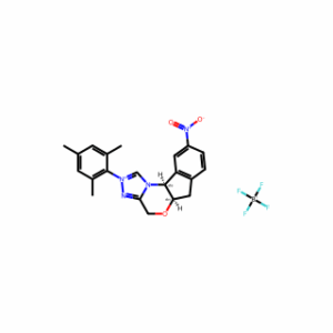 (5aR,10bS)-2-Mesityl-9-nitro-5a,10b-dihydro-4H,6H-indeno[2,1-b][1,2,4]triazolo[4,3-d][1,4]oxazin-2-ium tetrafluoroborate