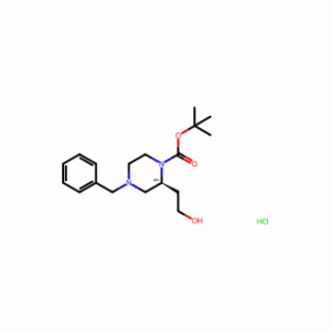 tert-Butyl (S)-4-benzyl-2-(2-hydroxyethyl)piperazine-1-carboxylate hydrochloride