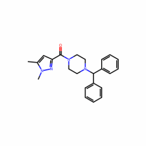 (1,5-Dimethyl-1H-pyrazol-3-yl)[4-(diphenylmethyl)-1-piperazinyl]methanone