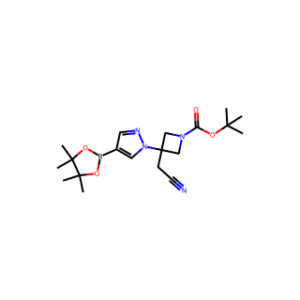 tert-Butyl 3-(cyanomethyl)-3-(4-(4,4,5,5-tetramethyl-1,3,2-dioxaborolan-2-yl)-1H-pyrazol-1-yl)azetidine-1-carboxylate