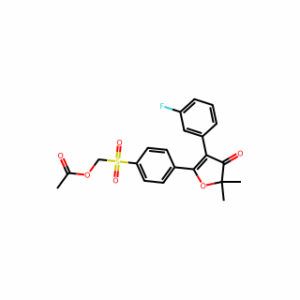 ((4-(3-(3-Fluorophenyl)-5,5-dimethyl-4-oxo-4,5-dihydrofuran-2-yl)phenyl)sulfonyl)methyl acetate