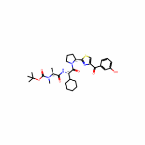 tert-Butyl ((S)-1-(((S)-1-cyclohexyl-2-((S)-2-(4-(3-hydroxybenzoyl)thiazol-2-yl)pyrrolidin-1-yl)-2-oxoethyl)amino)-1-oxopropan-2-yl)(methyl)carbamate