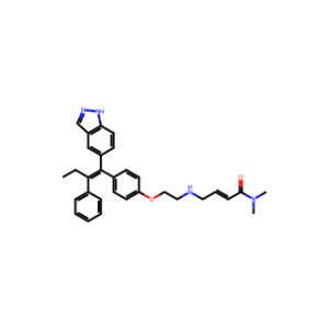(2E)-4-[[2-[4-[(1E)-1-(1H-indazol-5-yl)-2-phenyl-1-buten-1-yl]phenoxy]ethyl]amino]-N,N-dimethyl-2-butenamide