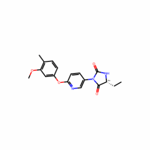 (5R)-5-Ethyl-3-[6-(3-methoxy-4-methylphenoxy)-3-pyridinyl]-2,4-imidazolidinedione