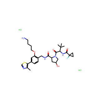 (2S,4R)-N-(2-(4-Aminobutoxy)-4-(4-methylthiazol-5-yl)benzyl)-1-((S)-2-(1-fluorocyclopropane-1-carboxamido)-3,3-dimethylbutanoyl)-4-hydroxypyrrolidine-2-carboxamide dihydrochloride
