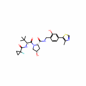 (2S,4R)-1-((S)-2-(1-Fluorocyclopropanecarboxamido)-3,3-dimethylbutanoyl)-4-hydroxy-N-(2-hydroxy-4-(4-methylthiazol-5-yl)benzyl)pyrrolidine-2-carboxamide