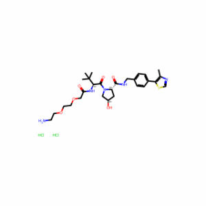 (2S,4R)-1-[(2S)-2-{2-[2-(2-aminoethoxy)ethoxy]acetamido}-3,3-dimethylbutanoyl]-4-hydroxy-N-{[4-(4-methyl-1,3-thiazol-5-yl)phenyl]methyl}pyrrolidine-2-carboxamide dihydrochloride