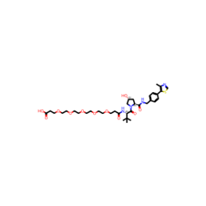 (S)-21-((2S,4R)-4-Hydroxy-2-((4-(4-methylthiazol-5-yl)benzyl)carbamoyl)pyrrolidine-1-carbonyl)-22,22-dimethyl-19-oxo-4,7,10,13,16-pentaoxa-20-azatricosan-1-oic acid