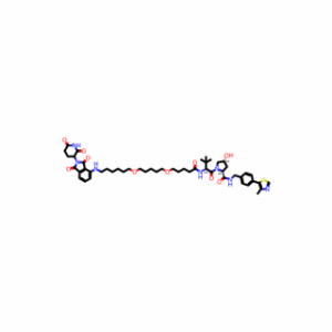 (2S,4R)-1-[(2S)-2-[5-({5-[(6-{[2-(2,6-dioxopiperidin-3-yl)-1,3-dioxo-2,3-dihydro-1H-isoindol-4-yl]amino}hexyl)oxy]pentyl}oxy)pentanamido]-3,3-dimethylbutanoyl]-4-hydroxy-N-{[4-(4-methyl-1,3-thiazol-5-yl)phenyl]methyl}pyrrolidine-2-carboxamide
