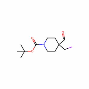 tert-Butyl 4-formyl-4-(iodomethyl)piperidine-1-carboxylate