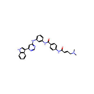 (E)-N-(3-((6-(1H-Indol-3-yl)pyrimidin-4-yl)amino)phenyl)-4-(4-(dimethylamino)but-2-enamido)benzamide